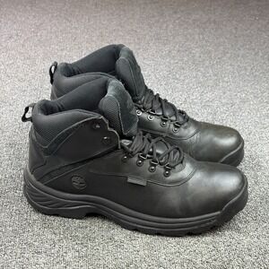 Timberland 12122 Waterproof Hiking Work Boots Black Leather Men's Size 13 M